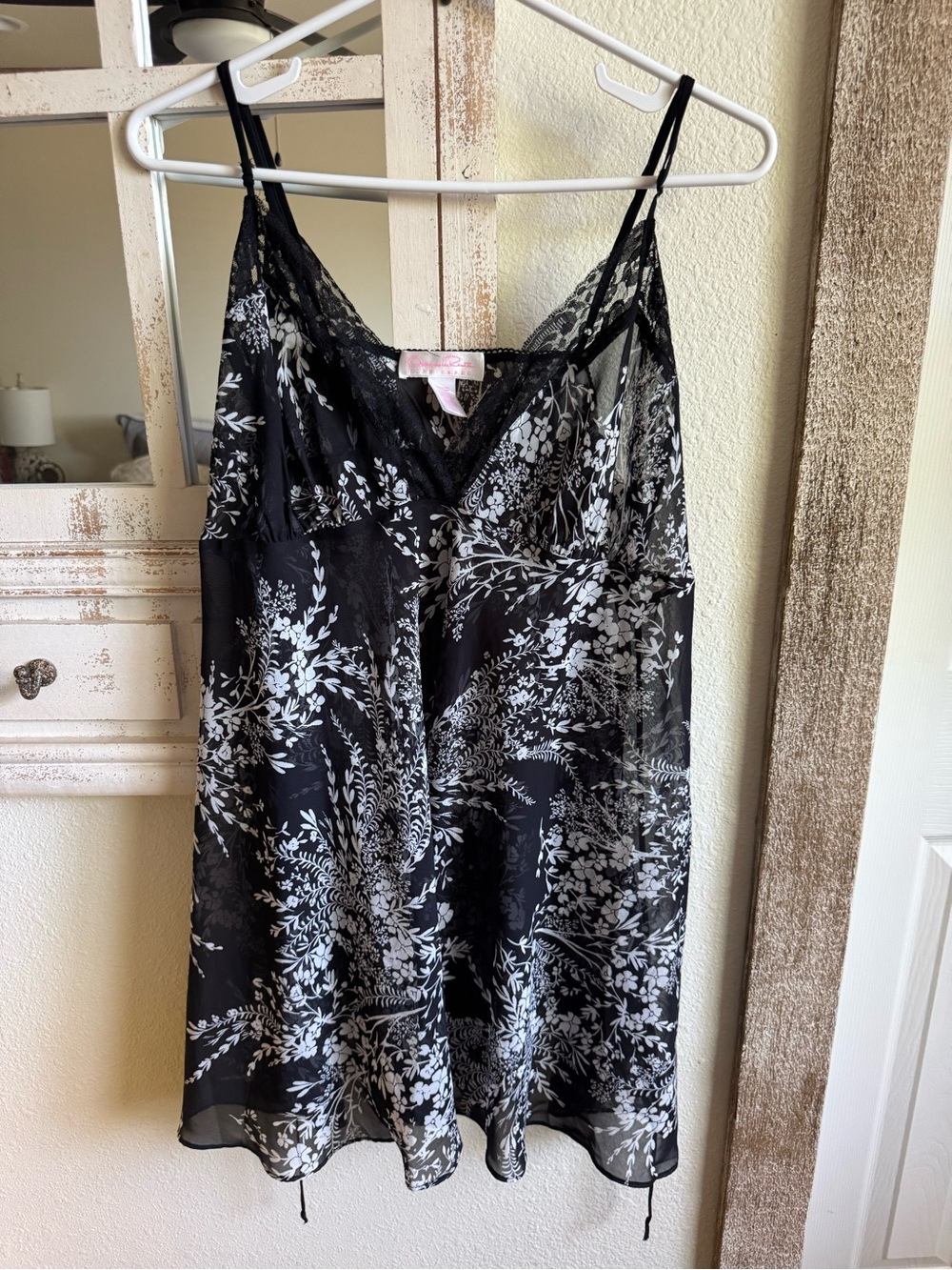 Oscar de la Renta Pink Label Floral Lace Chemise Nightgown Sleepwear 2X